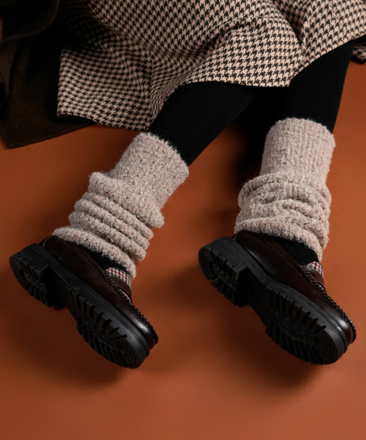 Mink Fur Leg Warmer - Beige