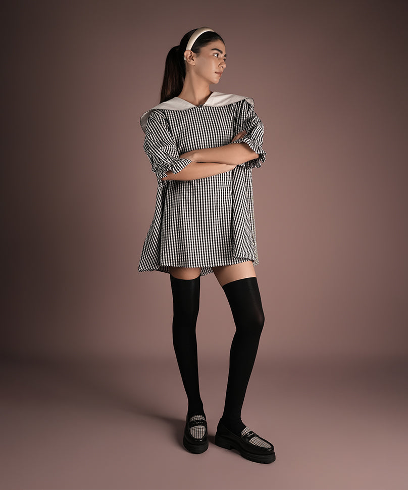 Charcoal Thigh High Stockings