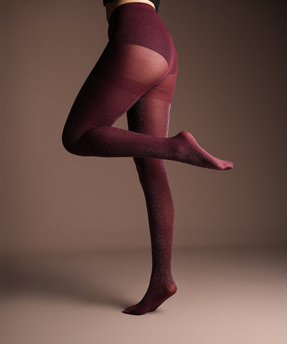 Maroon Shimmery Stockings