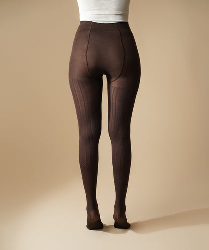 Brown Cableknit Stockings
