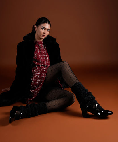 Mink Fur Leg Warmer - Black