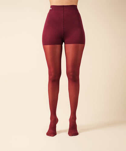 Sheer Maroon Stockings