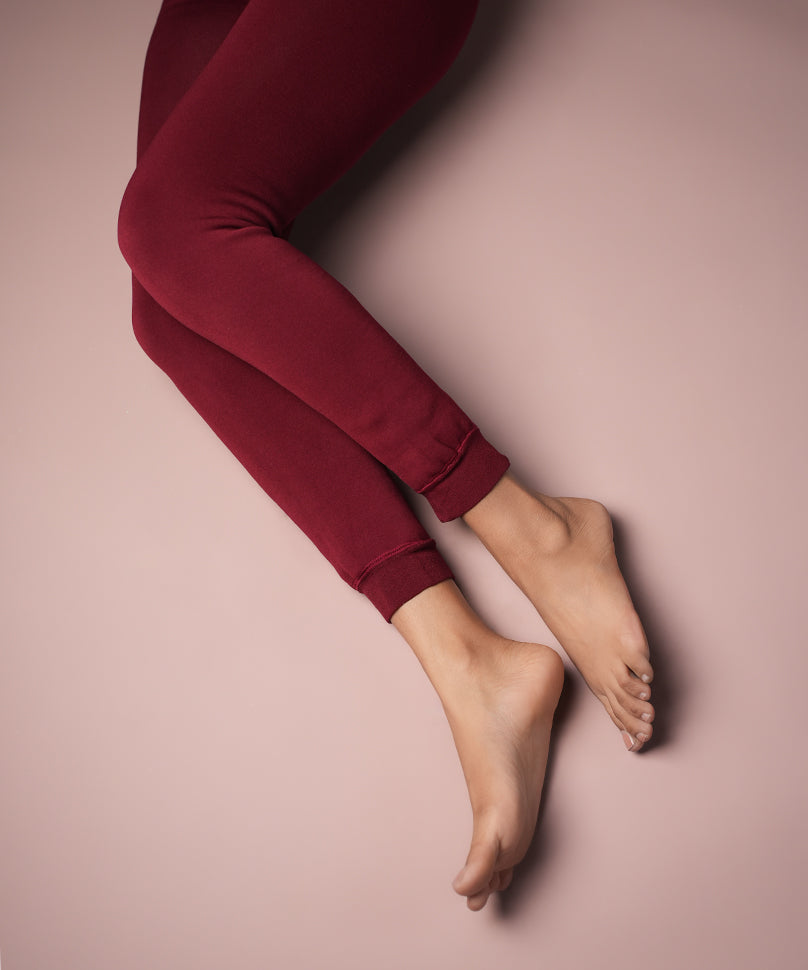 Bordeaux Fur Tights