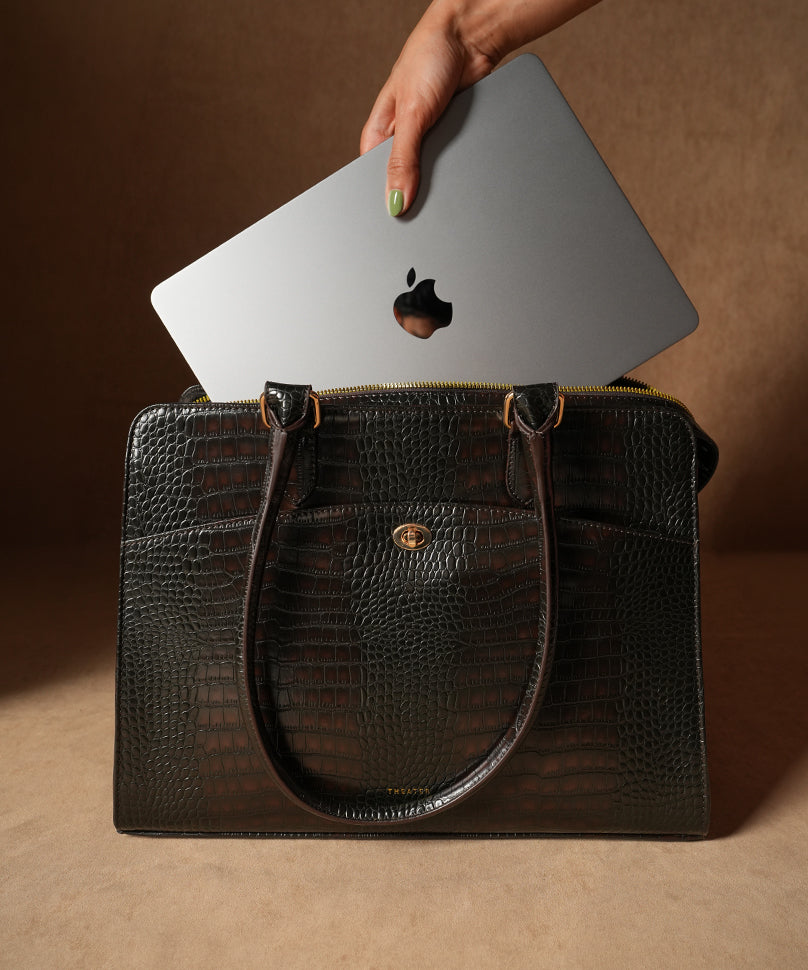 Dr. Grief Brown Croco Shoulder Bag | Theater – Theater.xyz