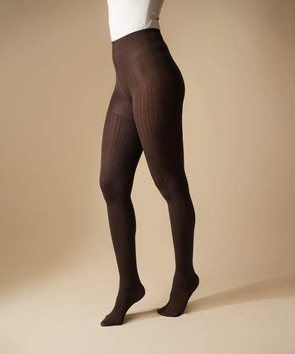 Brown Cableknit Stockings