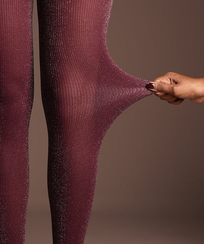 Maroon Shimmery Stockings