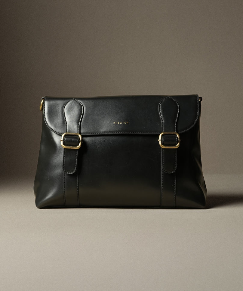 Theater Bookmark - Sleek Everyday Black Shoulder Bag for Women