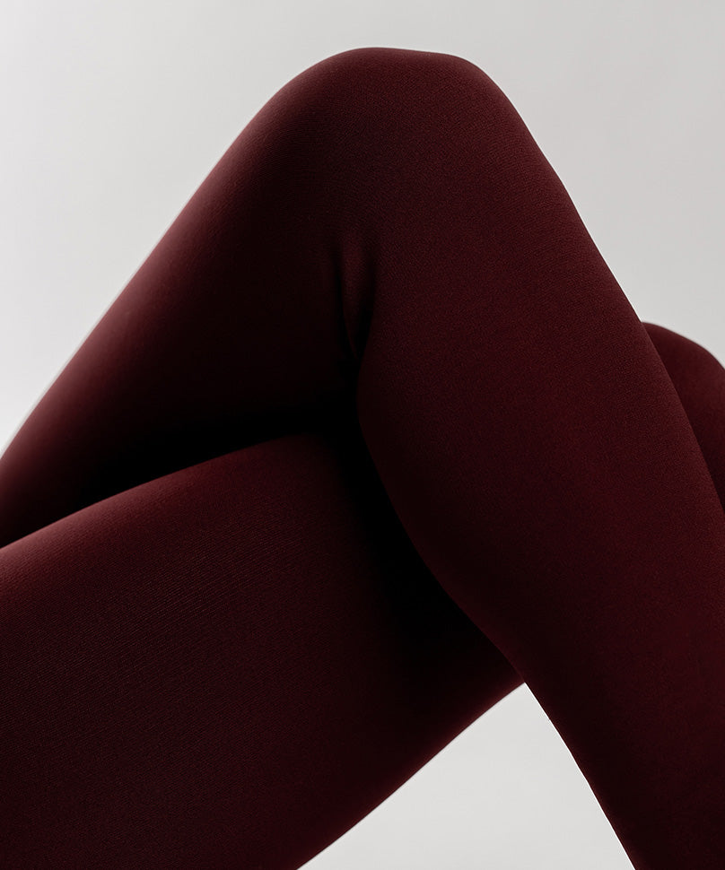 Bordeaux Fur Tights