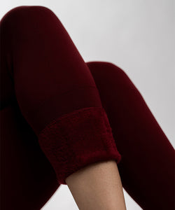 Bordeaux Fur Tights