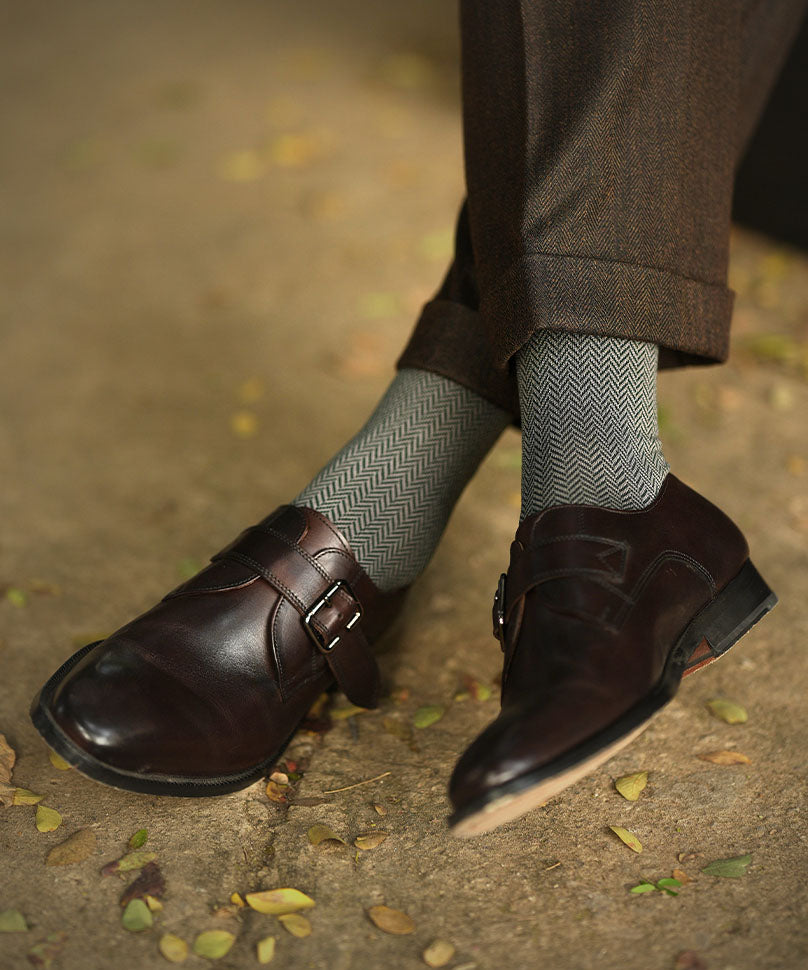 Green Herringbone