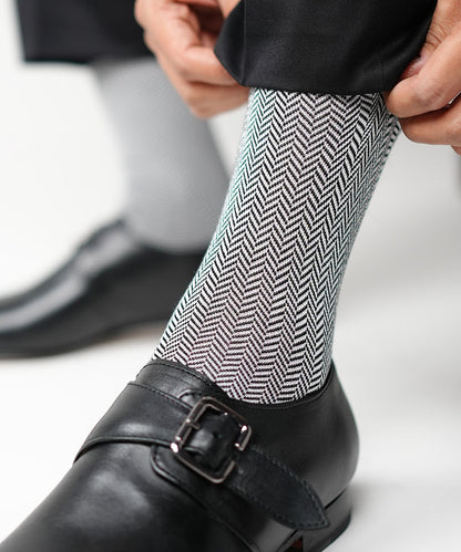 Black Herringbone