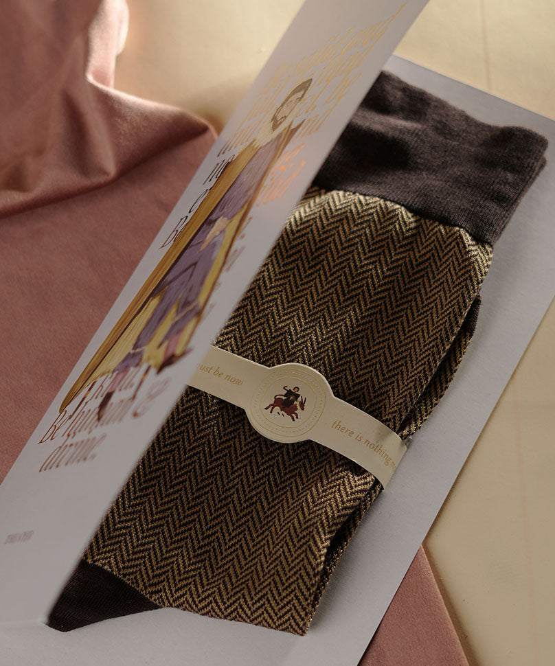 Brown Herringbone