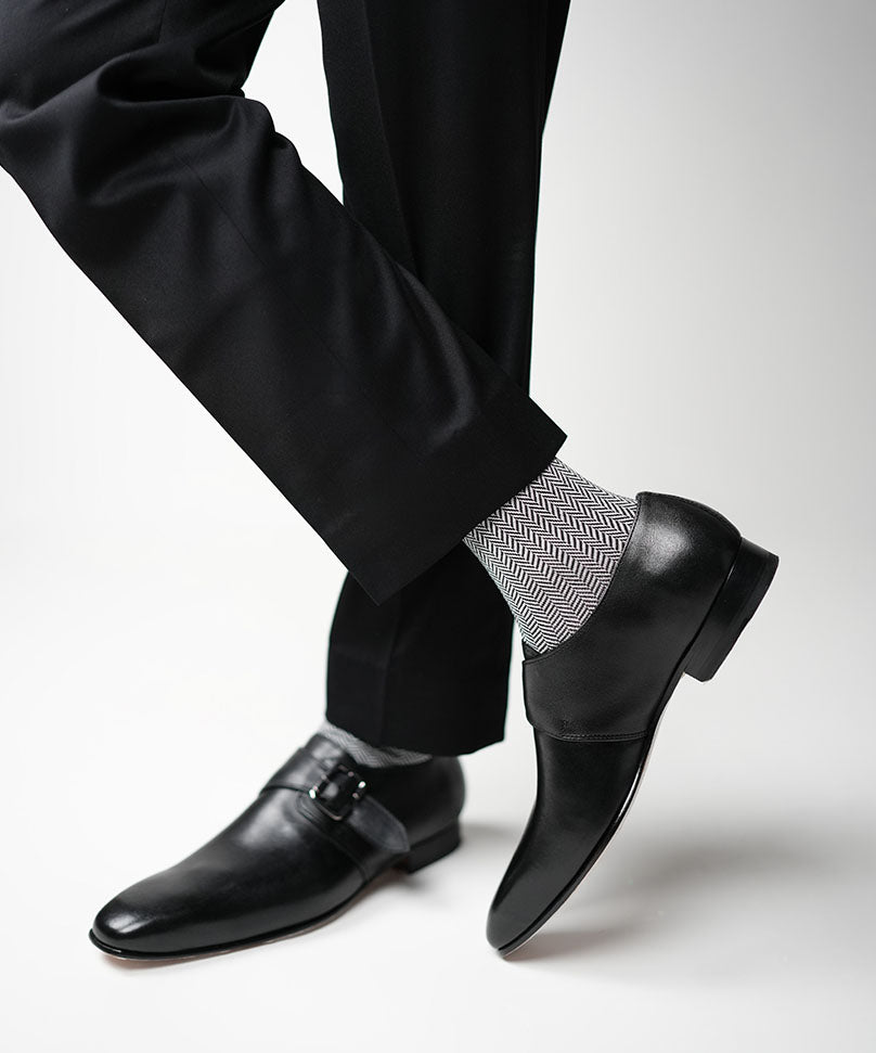 Black Herringbone