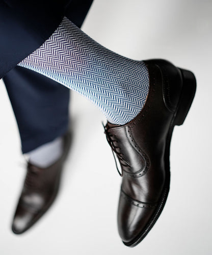 Navy Blue Herringbone