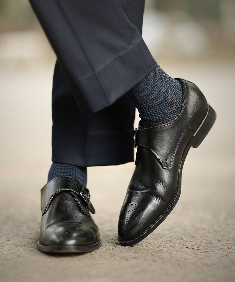 Airforce Blue Houndstooth