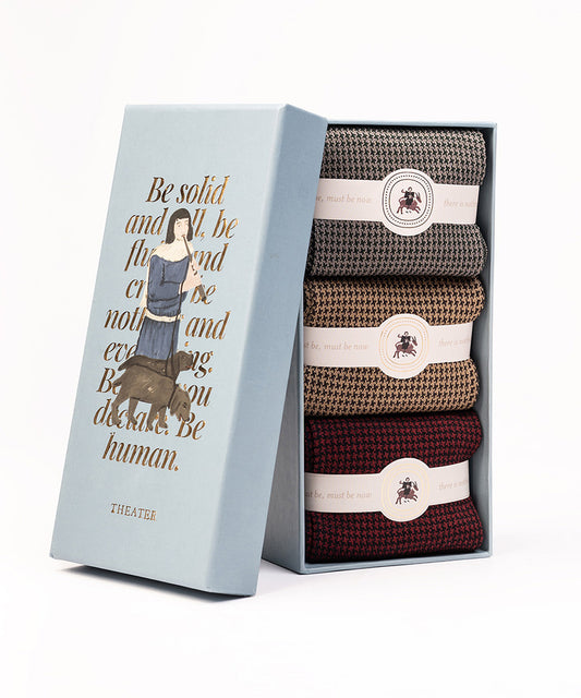 Houndstooth Box of 3- Uno