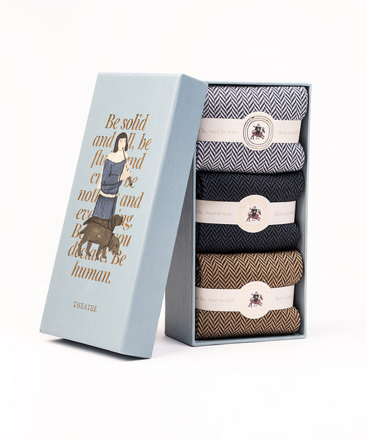Herringbone box of 3 Ocho