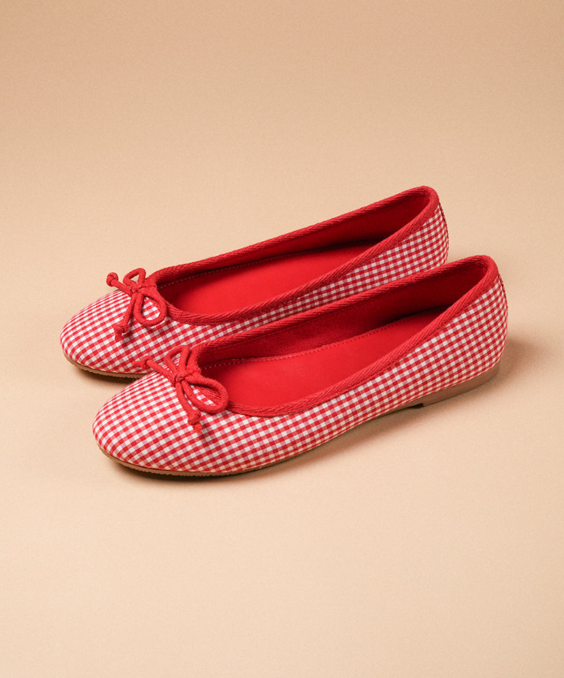Swans Gingham Red