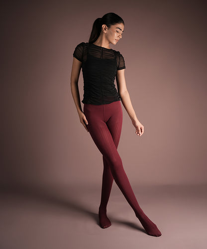 Maroon Cableknit Stockings