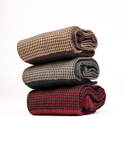 Houndstooth Box of 3- Uno
