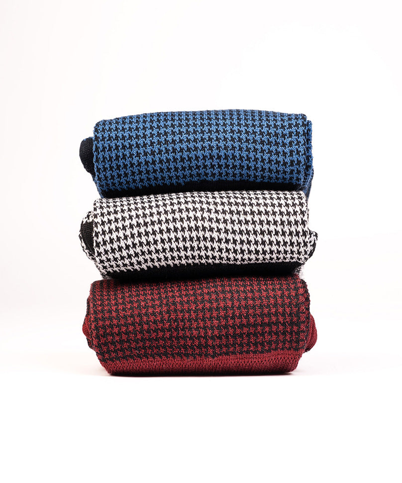 Houndstooth box of 3 Ocho