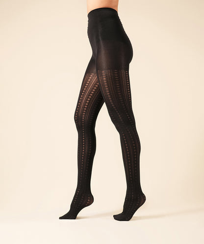 Facet Opaque Stockings - Black