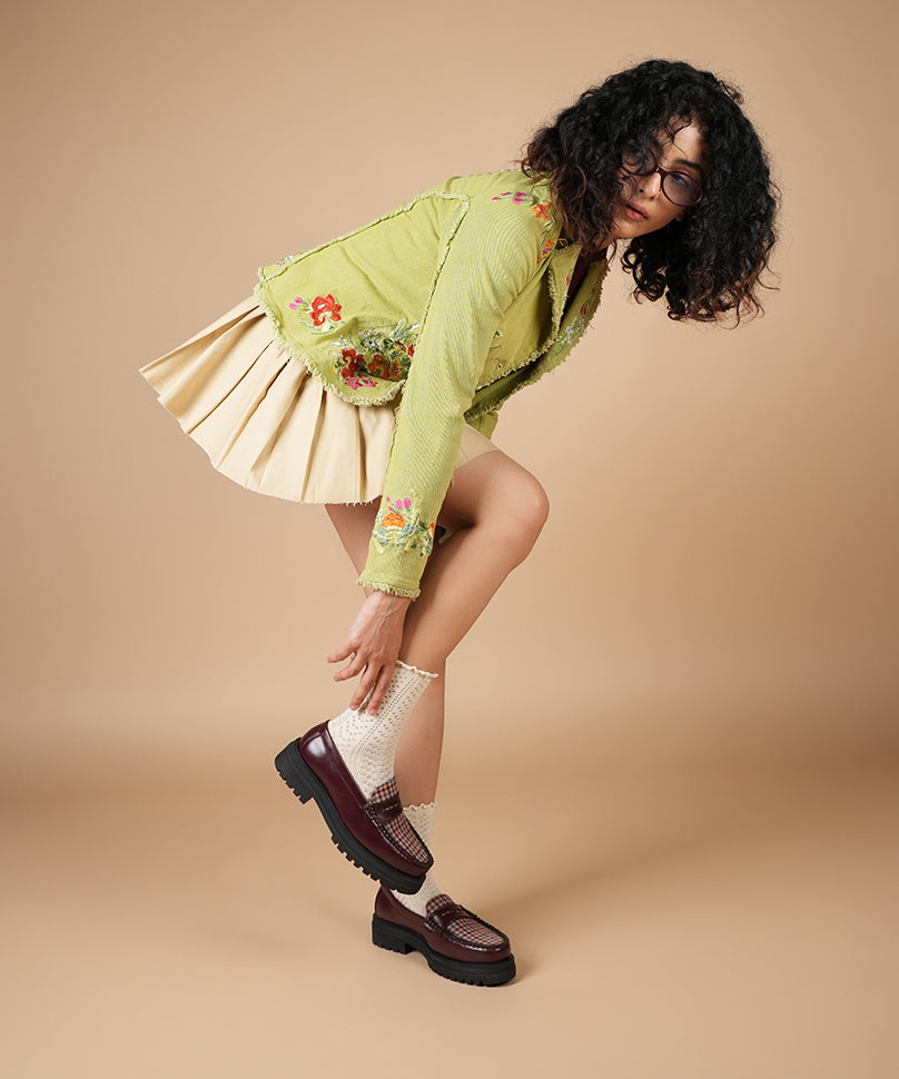 Dr. Storm Cherry | Tweed Loafers by Theater – Theater.xyz