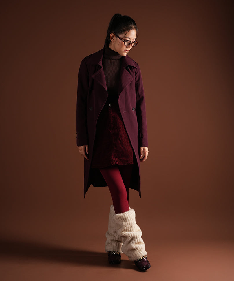 Ribbed Fur Leg Warmer - Cream