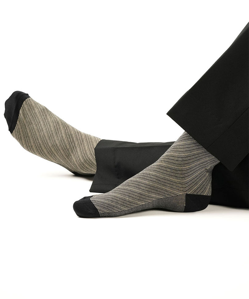 Black & Beige Barber Stripes