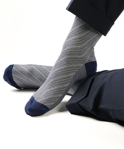 Navy Blue Barber Stripes