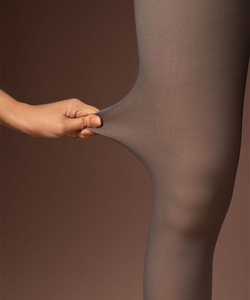 Sheer Fur Stockings Grey