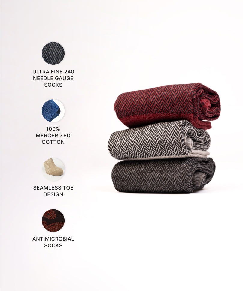 Herringbone Box of 3-  Uno