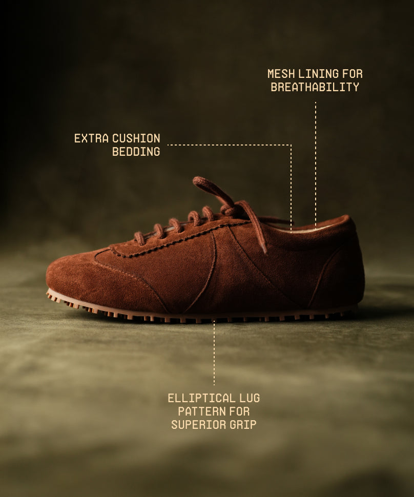 mocha☆ Combat Mocha - Sneakers in All-Suede Finish – Theater.xyz