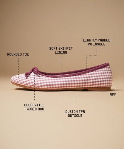 Swans Gingham Pink