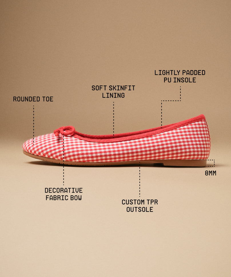 Swans Gingham Red