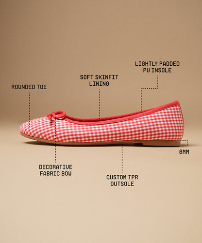 Swans Gingham Red