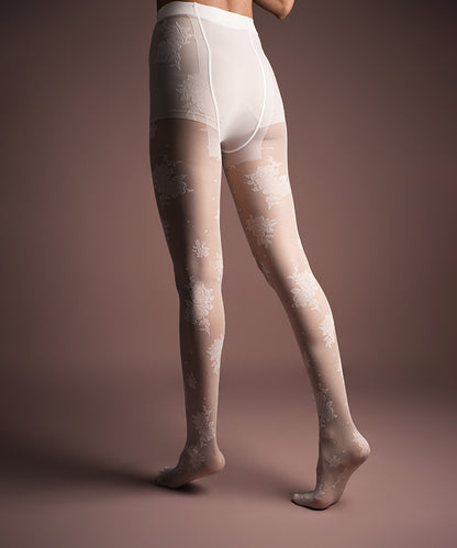 Rosa Sheer Stockings - White