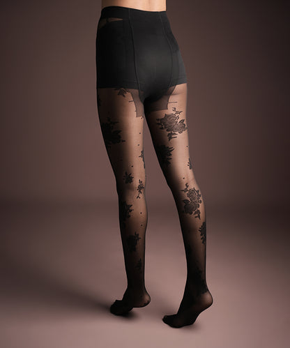 Rosa Sheer Stockings - Black