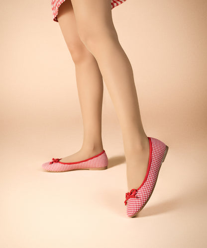 Swans Gingham Red