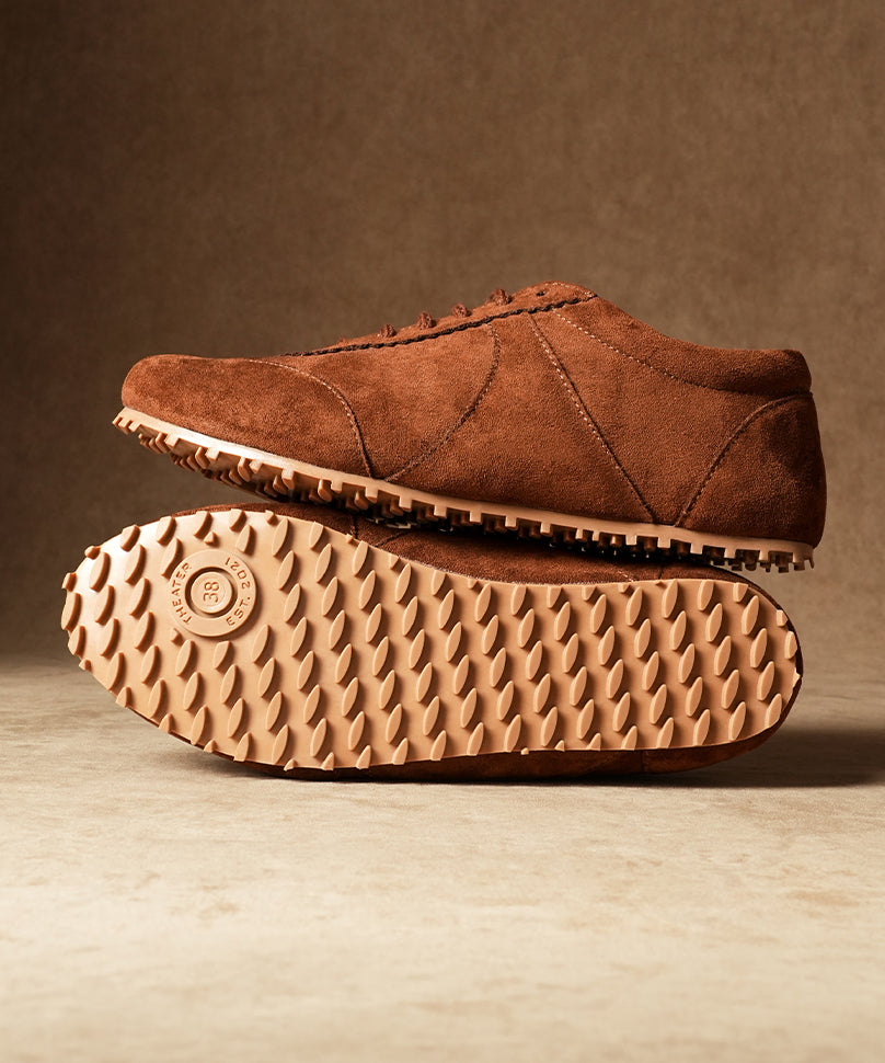 Combat Mocha - Sneakers in All-Suede Finish – Theater.xyz