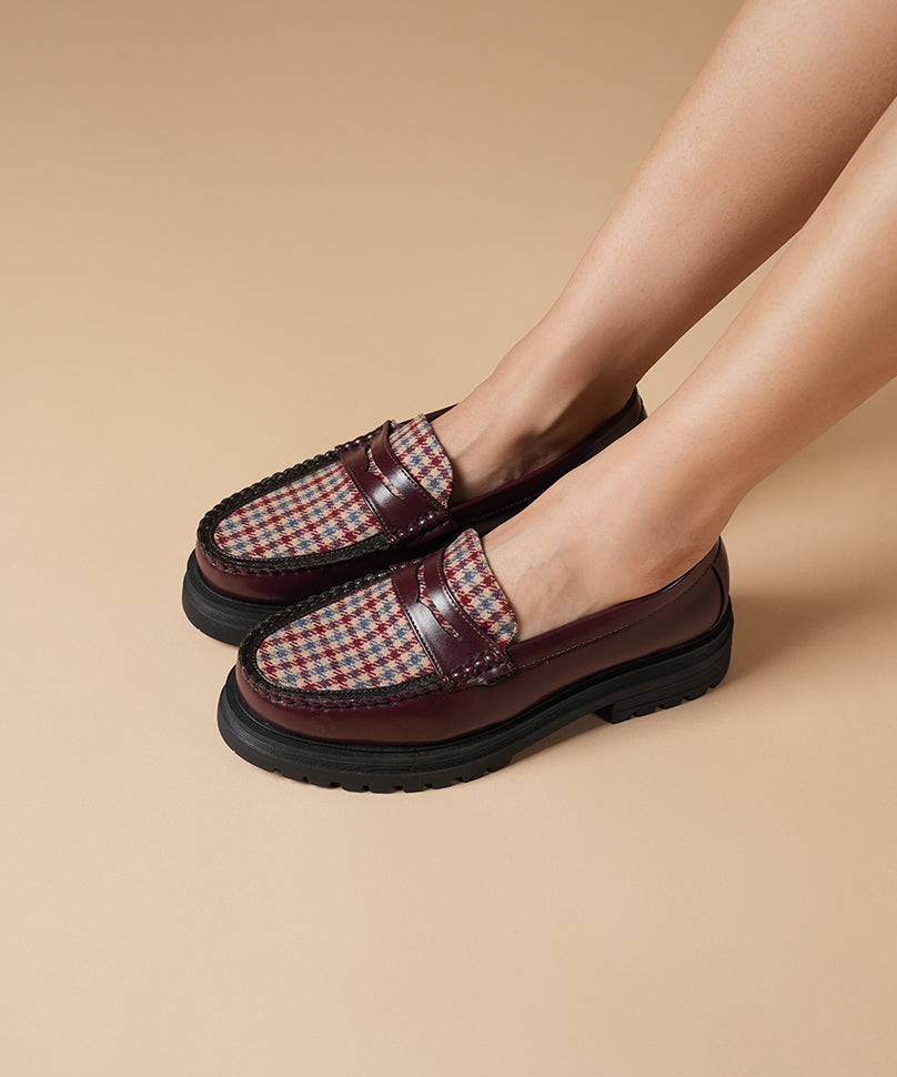 Dr. Storm Cherry | Tweed Loafers by Theater – Theater.xyz