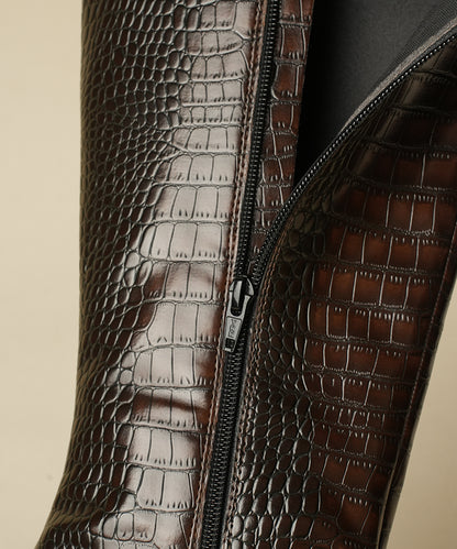 Sabrina - Croco Brown