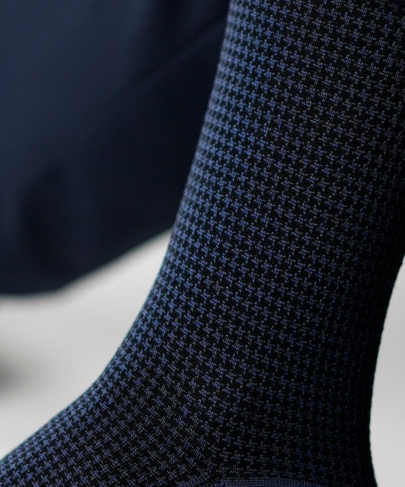 Airforce Blue Houndstooth