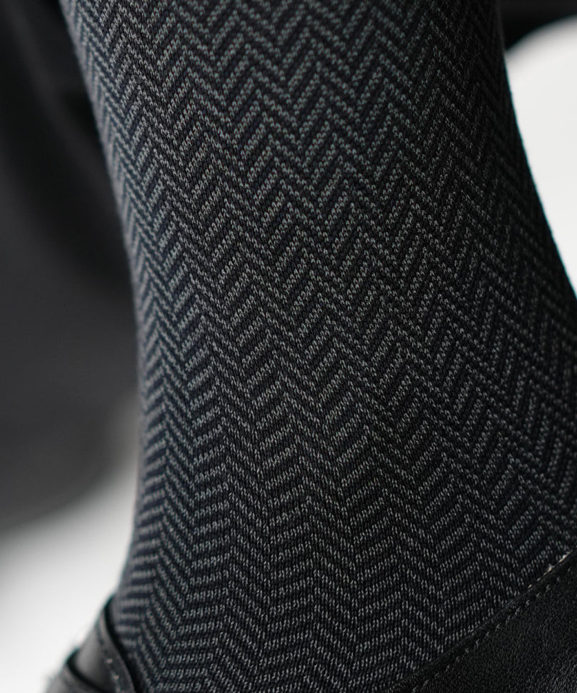 Dark Grey Herringbone