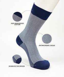 Navy Blue Herringbone