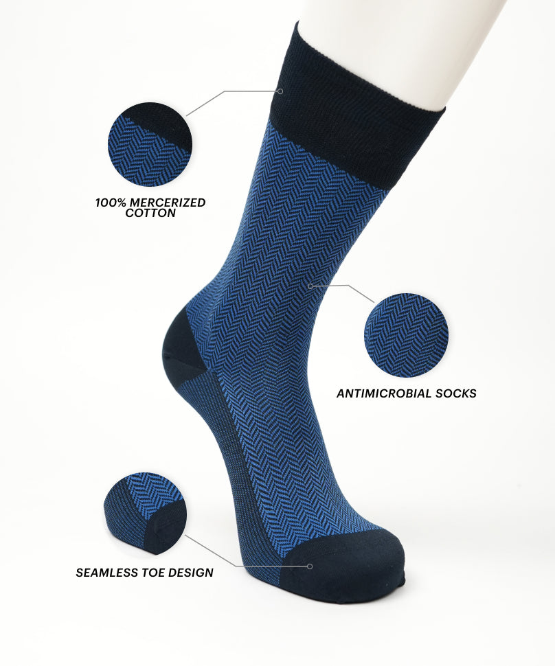 Royal Blue Herringbone
