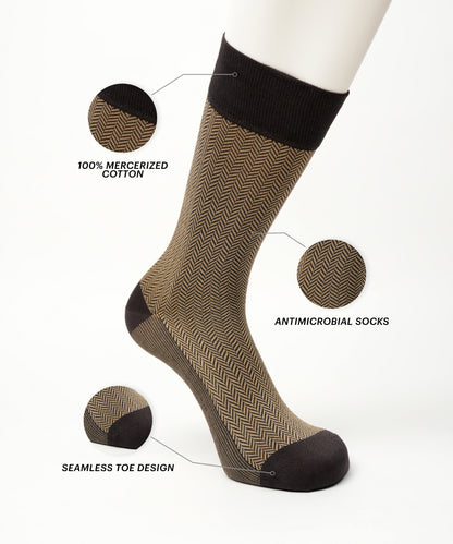 Brown Herringbone