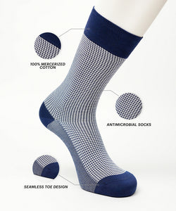 Navy Blue Houndstooth