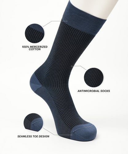 Airforce Blue Houndstooth