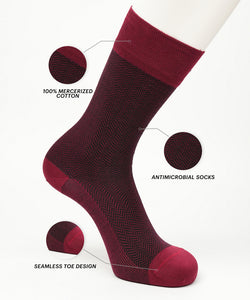 Maroon Herringbone